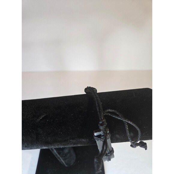 Black Men's Leather Bracelet Religious Catholic Saint St Benedict Medal protect - Picture 4 of 6